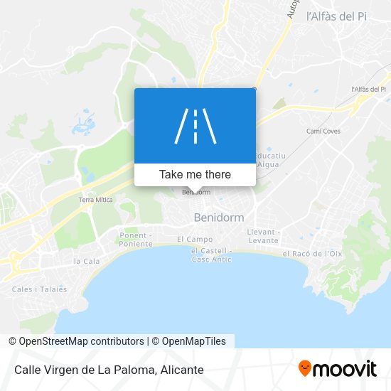 Calle Virgen de La Paloma map