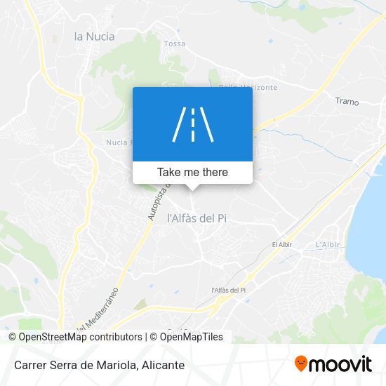 Carrer Serra de Mariola map