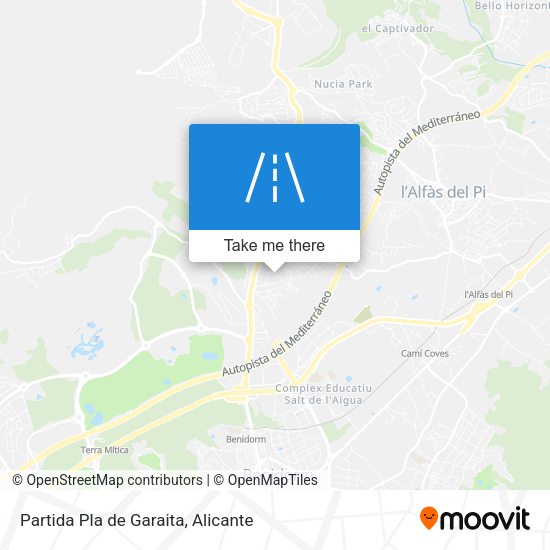 Partida Pla de Garaita map