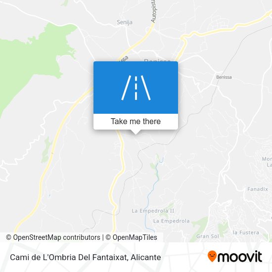 Cami de L'Ombria Del Fantaixat map