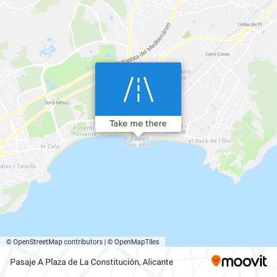 mapa Pasaje A Plaza de La Constitución