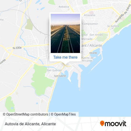 Autovía de Alicante map