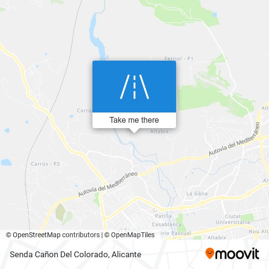 Senda Cañon Del Colorado map