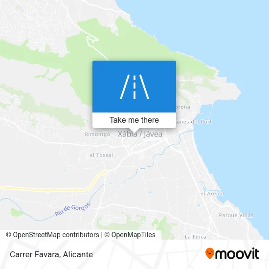 Carrer Favara map