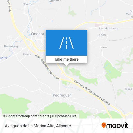 Avinguda de La Marina Alta map