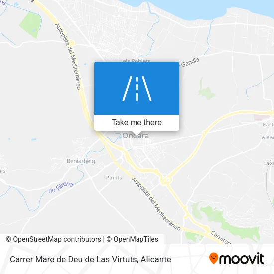 Carrer Mare de Deu de Las Virtuts map