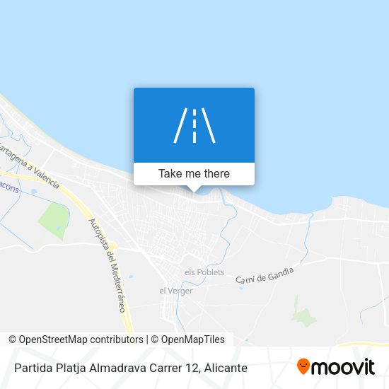 Partida Platja Almadrava Carrer 12 map