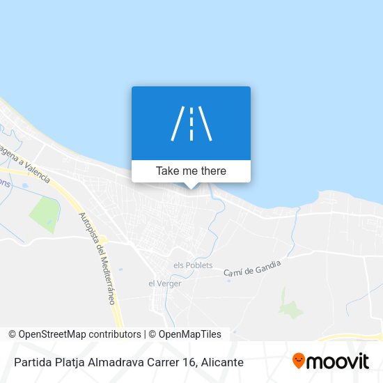 Partida Platja Almadrava Carrer 16 map