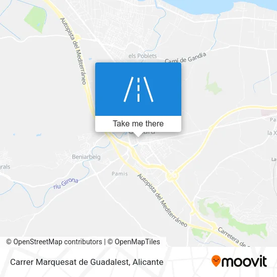 Carrer Marquesat de Guadalest map