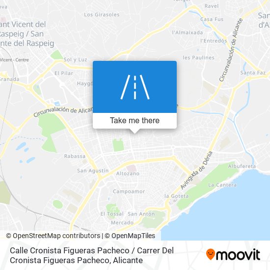 mapa Calle Cronista Figueras Pacheco / Carrer Del Cronista Figueras Pacheco