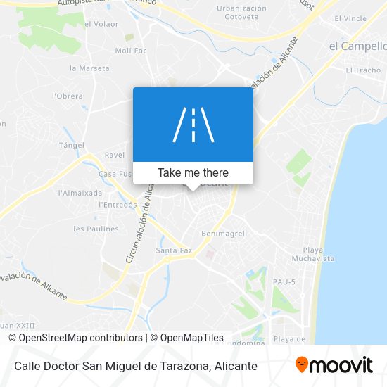 Calle Doctor San Miguel de Tarazona map