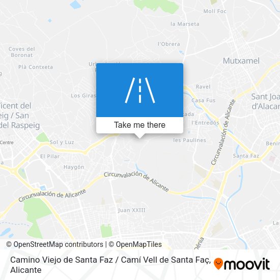 Camino Viejo de Santa Faz / Camí Vell de Santa Faç map