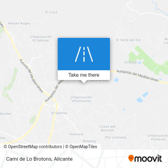 Camí de Lo Brotons map
