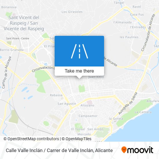 Calle Valle Inclán / Carrer de Valle Inclán map