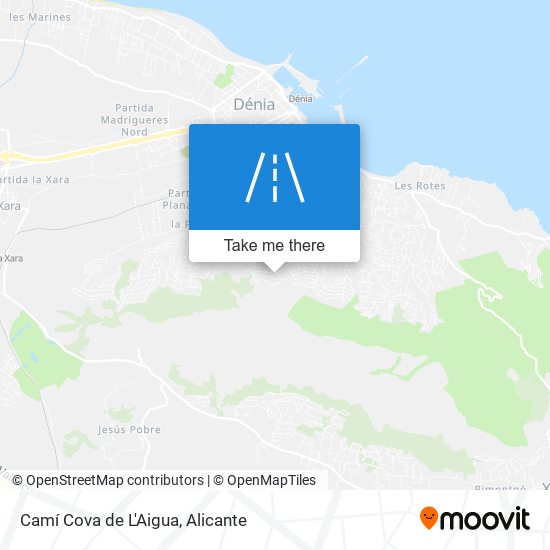 Camí Cova de L'Aigua map