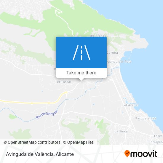 mapa Avinguda de València
