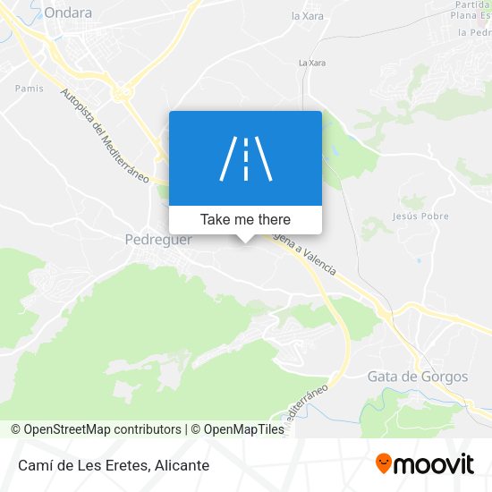 Camí de Les Eretes map