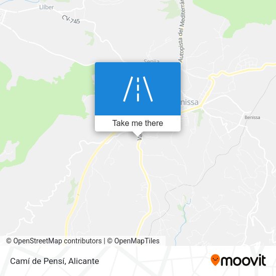 Camí de Pensí map