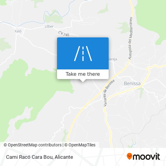 Cami Racó Cara Bou map