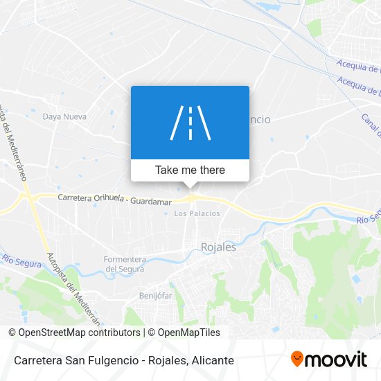 Carretera San Fulgencio - Rojales map