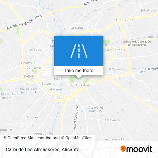 Camí de Les Almàsseres map