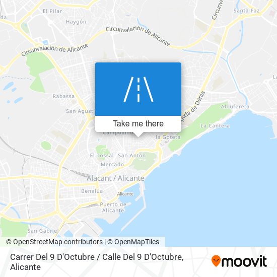 mapa Carrer Del 9 D'Octubre / Calle Del 9 D'Octubre
