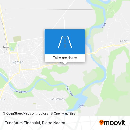 Fundătura Tinosului map