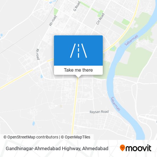 Gandhinagar-Ahmedabad Highway map