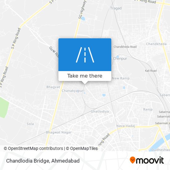 Chandlodia Bridge map