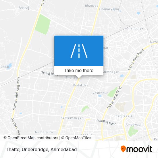 Thaltej Underbridge map