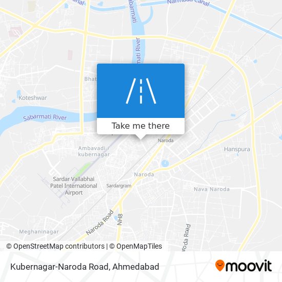 Kubernagar-Naroda Road map