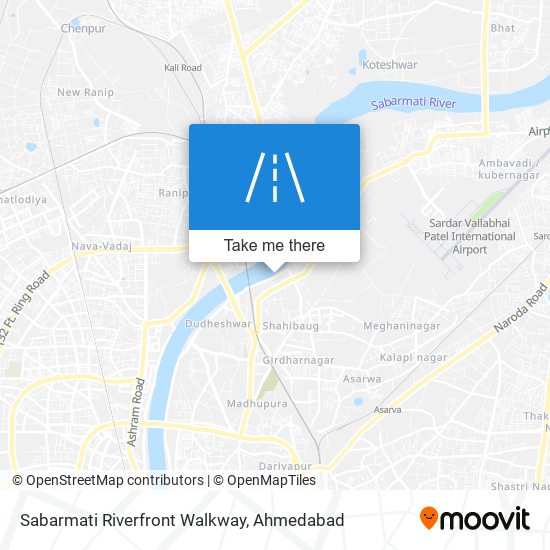 Sabarmati Riverfront Walkway map