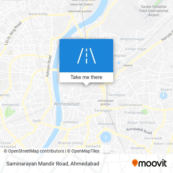 Saminarayan Mandir Road map