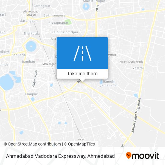 Ahmadabad Vadodara Expressway map