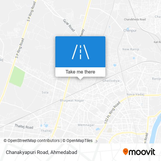 Chanakyapuri Road map