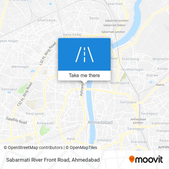 Sabarmati River Front Road map