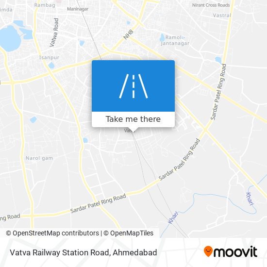 Vatva Railway Station Road map