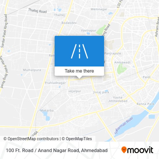 100 Ft. Road / Anand Nagar Road map