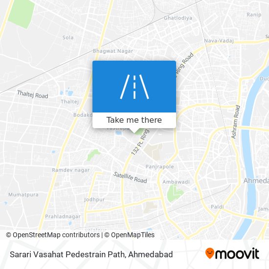 Sarari Vasahat Pedestrain Path map