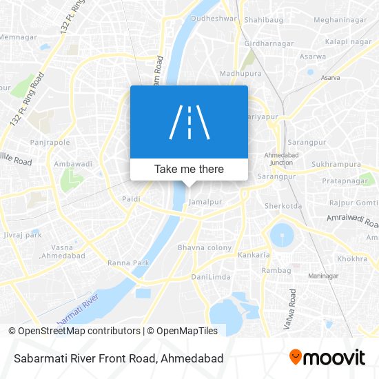 Sabarmati River Front Road map