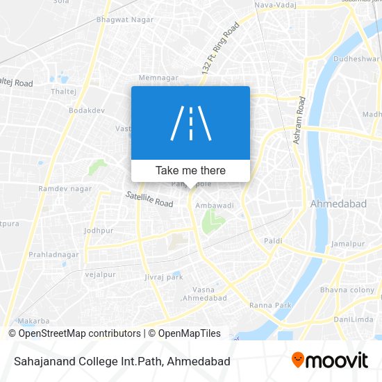 Sahajanand College Int.Path map