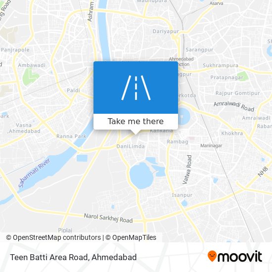 Teen Batti Area Road map