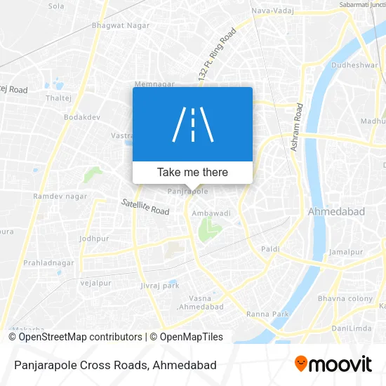 Panjarapole Cross Roads map