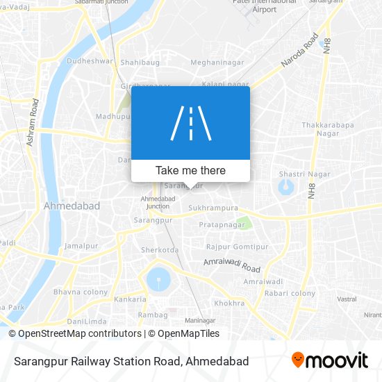 Sarangpur Railway Station Road map