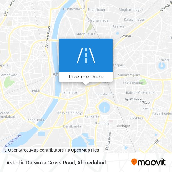 Astodia Darwaza Cross Road map
