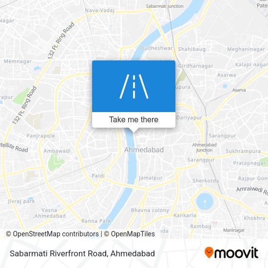 Sabarmati Riverfront Road map