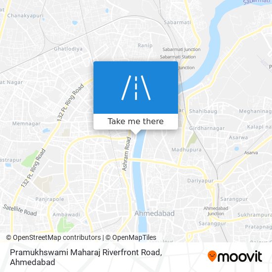 Pramukhswami Maharaj Riverfront Road map