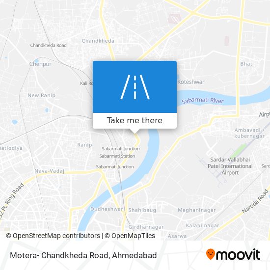 Motera- Chandkheda Road map
