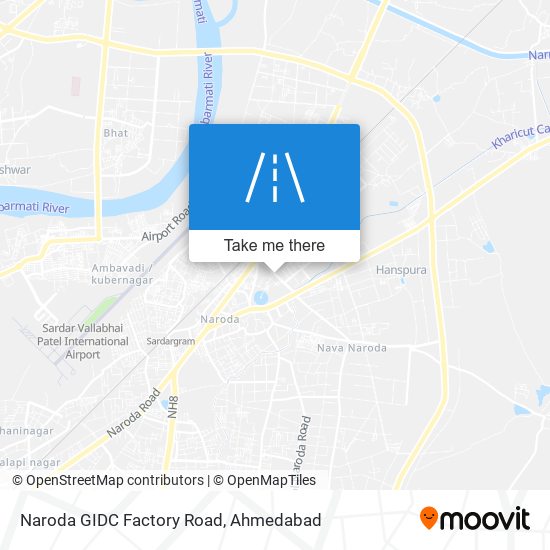 Naroda GIDC Factory Road map