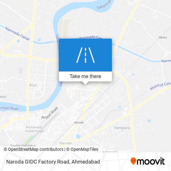 Naroda GIDC Factory Road map